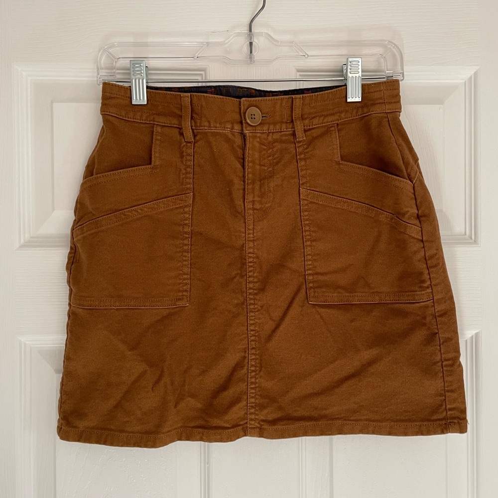 Prana Toffee Brown Mini Skirt